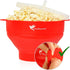 Silicone Microwave Popcorn Popper Bowl - 100% Pure Silicone, BPA-free, Reusable, Eco-Friendly