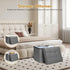 43L 300lbs, 17x13x13in, Storage Ottoman with Extra Thick Foam Padded Seat, Foldable Foot Rest Stool with Linen Fabric
