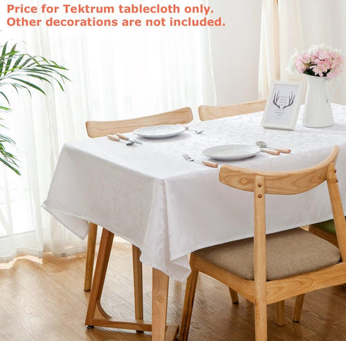 Tektrum 60 X 120 inch Rectangular Damask Jacquard Tablecloth, Waterproof/Spill Proof/Stain Resistant/Wrinkle Free/Heavy