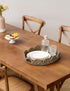 StorageWorks Scalloped Edge Wicker Serving Tray, Woven Rattan Table Trays with Handle, Wicker Tray for Room Dcor