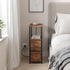 2 TB01BB085 TUTOTAK Small Narrow End Table with Charging Station, Side Table with Outlets, Nightstand with Cloth
