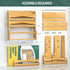 Shelf,4 1 12" Foil Plastic Wrap Organizer Dispenser - Wall Mounted Bamboo Kitchen Paper Towel Holder with Spice in Roll