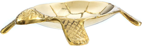 Brass Turtle Incense Holder for Cones, Sticks, Charcoal Discs - 4.75" for Spiritual Home Decor, Meditation