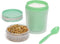 Goodful Double Wall Insulated Yogurt Container - Leak Proof Snack Container with Reusable Spoon, 14-Ounce, Green