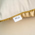 Alerfa 12 x 20 Inch Khaki White Geometric Striped Gold Leather Patchwork Velvet Cushion Case for Couch Sofa