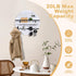 Key Holder for Wall, Round Wooden Rustic Organizer for Entryway, Mudroom, Hallway, Kitchen, Pale White
