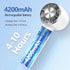 Handheld Portable Turbo Fan with Cold Compress, 2 in 1 High-Speed Mini Travel Fan, 4200mAh Rechargeable Battery