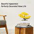 Mini Artificial Bonsai Tree Plants with Plastic Cement Pots for Home Office Décor (Yellow)
