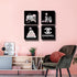 Meetdeceny Black And White Wall Art - Pink Book Pictures Room Decor for Teen Girls, 10"x10" - 4 Pieces
