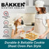 BAKKEN Deluxe Nonstick White Marble Baking Pans - 3-Piece Carbon Steel Bakeware Set
