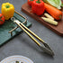 Gold Cooking Tongs - Berglander Heavy Duty Food Tongs with Silicone Tips and Titanium Gold Plating Handle