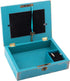 Teal Wood Locket Music Box - I Love You a Bushel and a Peck
