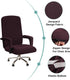 Turquoize Office Chair Cover, Stretch Removable Slipcover with Arms for Dogs, Cats & Pets, Brown