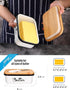 Butter Dish with Lid for Countertop, AISBUGUR Metal Butter Keeper with Stainless Steel Multipurpose Butter Knife, Butter Container with Double High-quality Silicone Good Kitchen Gift Set of 2 White