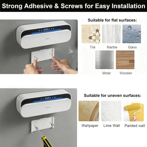 360 100M 5-Slot iHave Toothbrush Sanitizer Holder with Disinfection, Mold & Odor Removal | Auto-Cycle UVC, Ions & Fan