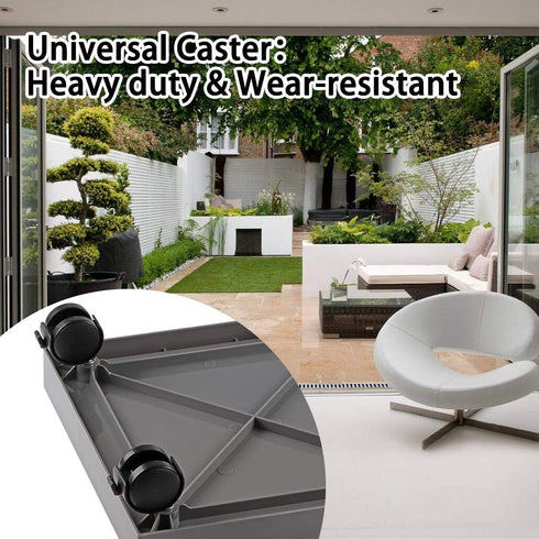 Skelang Set 3 Square Plant Caddy, Wheeled Planter Trays, ABS Plant Pallet, Heavy Duty Plants Dolly Saucer for Moving