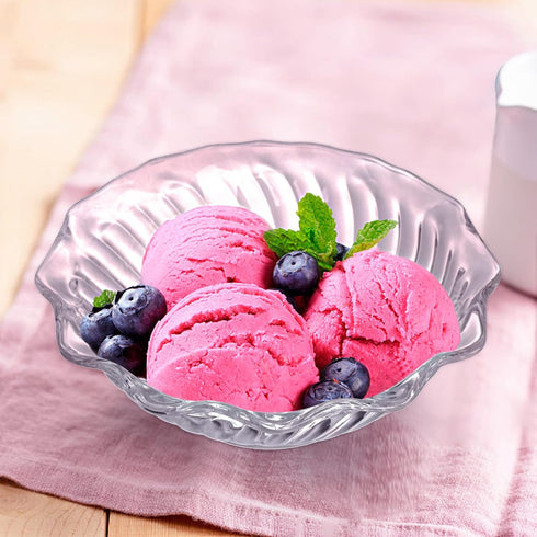 Elsjoy Set of 12 Plastic Dessert Bowls - 7 Oz Clear Mini Snack Bowls, 4.7 Inch Stackable for Ice Cream, Candy
