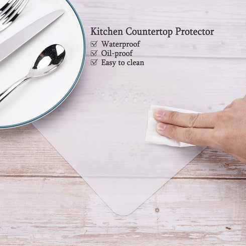 Gartful Silicone Mats for Countertop, 28" by 20" Extra Large Nonstick Heat-Resistant Pad, Translucent