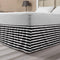 Lunarable Striped Bedskirt, Monochrome Watercolor Style Horizontal Stripes, King Size, Black White