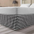 Lunarable Striped Bedskirt, Monochrome Watercolor Style Horizontal Stripes, King Size, Black White