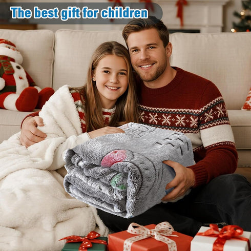 LMKLOP 3-12 40"x 60" Glow in The Dark Monster Truck Blanket for Boys/Girls/Kids/Toddler/Baby, Cute Funny Car Blanket