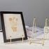 2 Pack Gold Iron Display Stands, Metal Wire Frame Holders for Pictures, Decorative Plates & Tabletop Art (4 inch)