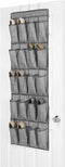 Whitmor 20 Pocket Over the Door Shoe Bag Crosshatch Gray