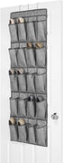 Whitmor 20 Pocket Over the Door Shoe Bag Crosshatch Gray