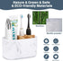 Bamboo Toothbrush Holders for Bathrooms, 5 Slots Kids Electric Toothbrush Holder and Toothpaste Storage