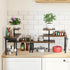 Countertop 3 Countertop Kitchen Organizer, Tier Moveable Corner Shelf Kitchen Shelf with Hook, Organizer for Bathroom