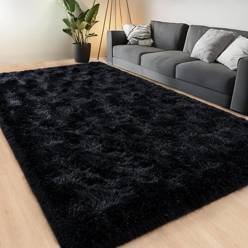 Lairep 5x7 Large Area Rugs for Living Room Bedroom, Feet Black Fluffy Shag Rugs, Ultra Soft Shaggy Plush Fuzzy Modern