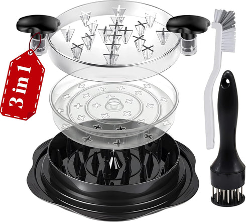 Maarib Lush Chicken Shredder Tool Twist Large 3 layer With Meat Tenderizer Tool &