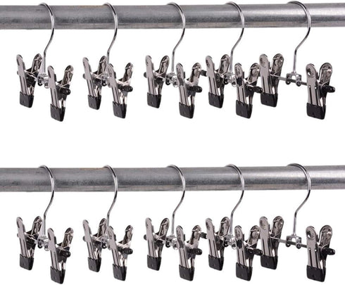 Double Adjustable Clips Boots Hangers, Space Saving Boots Socks Bags Hanging Clips Boot Organizer, Set of 9