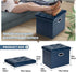 17x13x13in COSYLAND Storage Ottoman Leather Ottoman Rectangle Footrest Footstool Folding Ottoman for Room Dorm Small