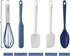 Cook with Color 5-Pc MINI Silicone Cooking Utensil Set, Easy to Clean Kitchen Gadgets, Navy Collection