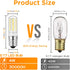 YUIIP 4W E17 LED Bulb Dimmable, Daylight White 6000K, 40W Halogen Replacement for Microwave and Range Hood, 2 Pack