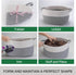 Cotton Rope Storage Basket with Handles, Medium Home Decor Basket, 17"L x 12.5"W x 8.5"H, Gray