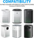 KEEPOW HY1800 Air Purifier Replacement Filter Compatible with MORENTO/Loytio/AYAFATO/Honeyuan HY1800 Air Purifier, 2 Pack