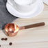 Measuring Scoop Spoon, Red Copper Coffee Measuring Spoon with Black Walnut Handle for Tea, Sugar, Salt, Flour