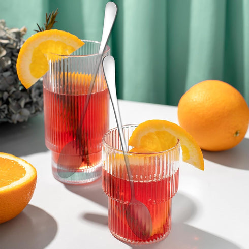 8.78-Inch/22.3CM Set 4 Stainless Steel Long Handle Iced Tea Spoons, Stirring Spoon, Ice Cream Spoon, Long Teaspoons