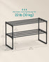 2-Tier 6-9 11.8 26.8 14.6 Inches, ULSA202B01 SONGMICS Shoe Rack, Shoe Organizer, Metal Storage Shelf, Upright or Upside