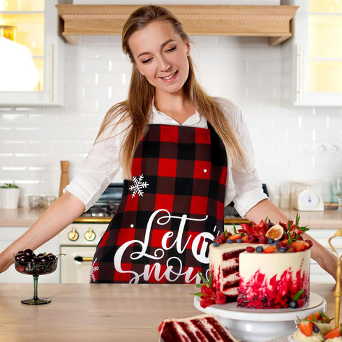 Geyoga 12 Pcs Waterproof Seasonal Aprons Holiday Kitchen Aprons Adjustable Cooking Aprons for Valentines St Patrick's