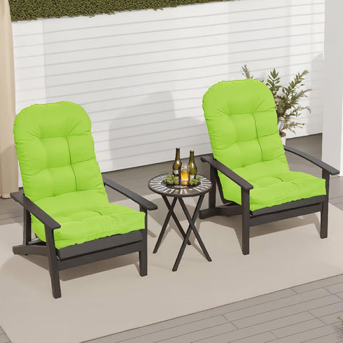 MQK Adirondack Chair Cushion, Waterproof Outdoor Seat Cushions for Patio Furniture, Thick High Back Replacement Pad