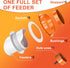 8 ZenxyHoC DIY Chicken Feeders No Waste, Ports Poultry Feeder with Hole Saw for Buckets Troughs Orange