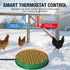 12.4", 125W 35 6.6' (Green,2PACK) Chicken Water Heater for Winter Thermostat Chicken Drinker Heater Base for Gal Metal