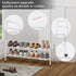 AUGOHCMIL 2-Tier Closet, Expandable Shoe Rack, Metal Small Shoe Rack, Adjustable Shoes Organizer, Storage Shelf