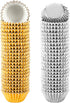 1000 PCS Mini Foil Cupcake Liners 1.25 inches - Gold and Silver Tulip Paper Cups for Baby Shower, Birthday Party