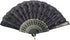 INNOLIFE Elegant Colorful Embroidered Flower Peacock Pattern Hand Fan - Hand-Crafted Folding Fabric, Full Set of 6pcs