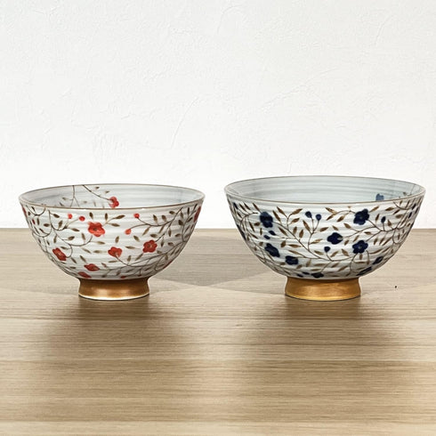 Traditional Japanese Ceramics Rice Bowl Chawan Pottery, Dishwasher Microwave Safe, Made in Japan (Kohiki Kozakura,