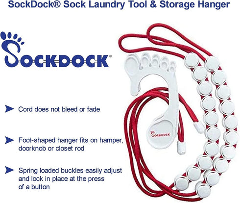 Sock Laundry Solution for Washing, Drying & Storing Socks in Pairs, Clip & Hold Socks, 2-Pack